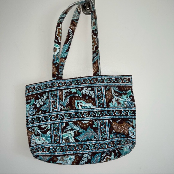 Vera Bradley Java Blue Print Small Tote purse - Picture 3 of 6